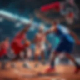 Dynamic play showcasing strategic teamwork in basketball