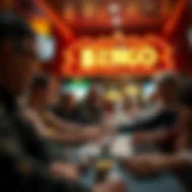 Group of players engaging in a lively bingo session