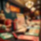 Exciting Bingo Game Setup Bingo game setup with colorful cards and markers