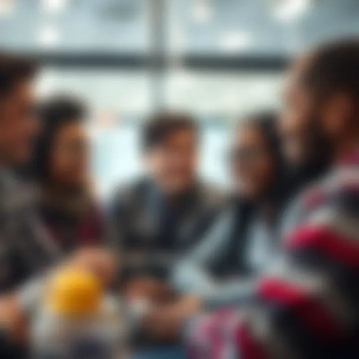 Social Perspectives on Lottery Participation A diverse group discussing the implications of lottery