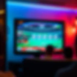 View of a television screen showing a live lottery draw