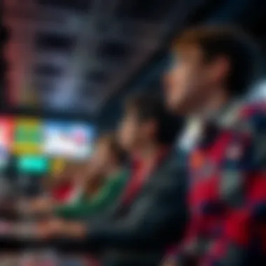 Engaging Sports Betting Environment Exciting sports betting atmosphere with engaged participants