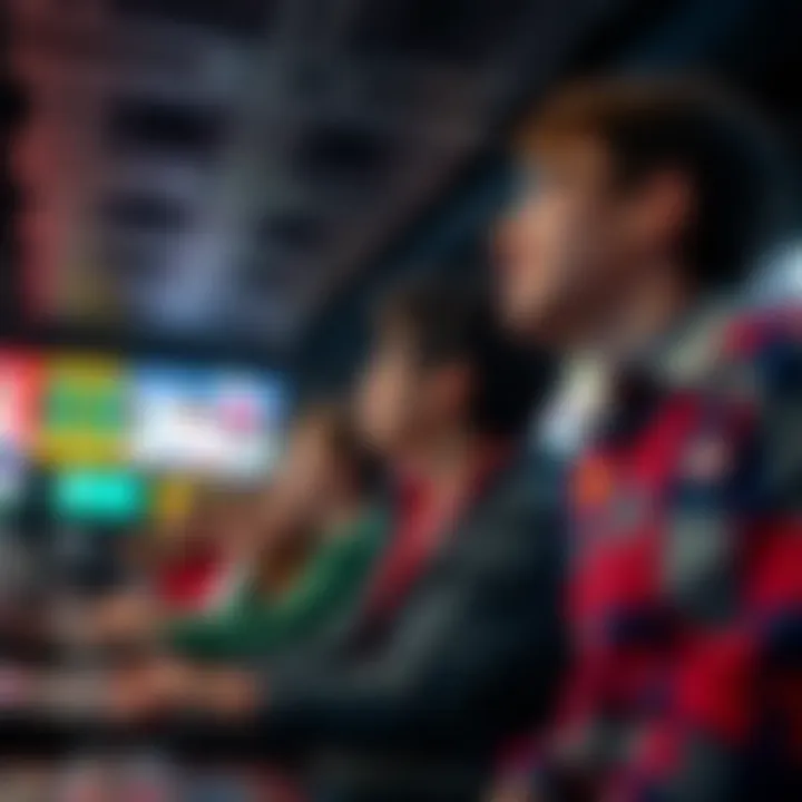 Engaging Sports Betting Environment Exciting sports betting atmosphere with engaged participants